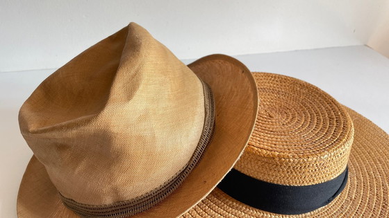 Image 1 of Déco CHAPEAUX de Paille Vintage