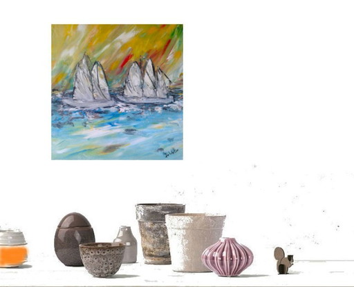 Peinture "Sailing" (voile)