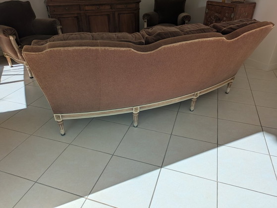 SOFA- & SESSEL-SET – 3-5 Sitzer Sofas, Textile, Velvet (photo 3 of 5)