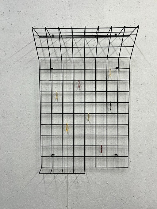 Vintage Wire Steel Wall Coat Rack, 1950s, Karl Fichtel, Germany