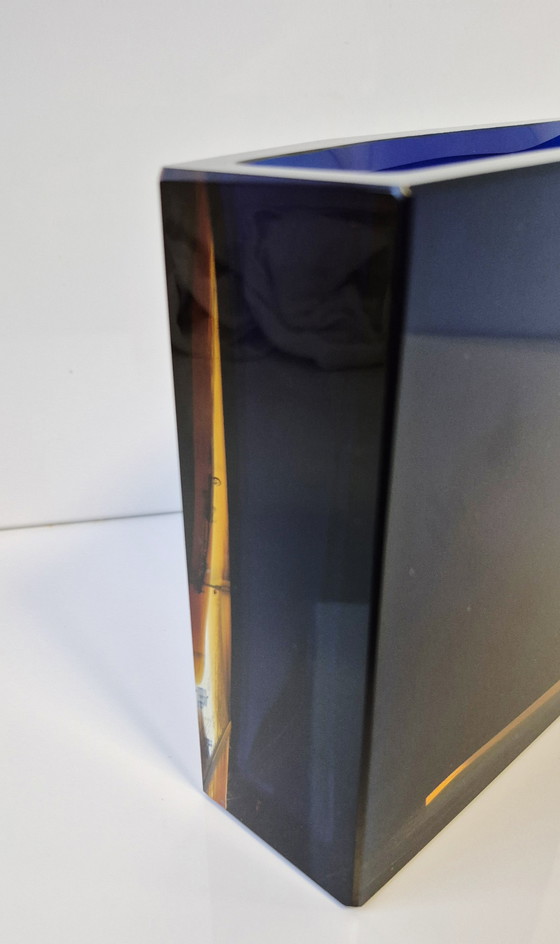 Image 1 of Glazen vaas van Pavel Hlava voor Exbor Egermann Sommerso-Art, circa 1960