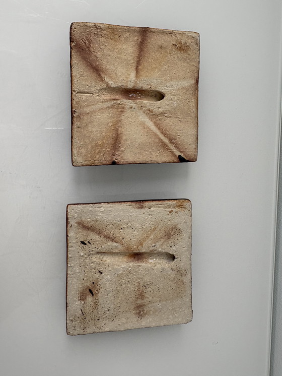 Image 1 of Two vintage 1960s/early 70s wall tiles with zodiac signs