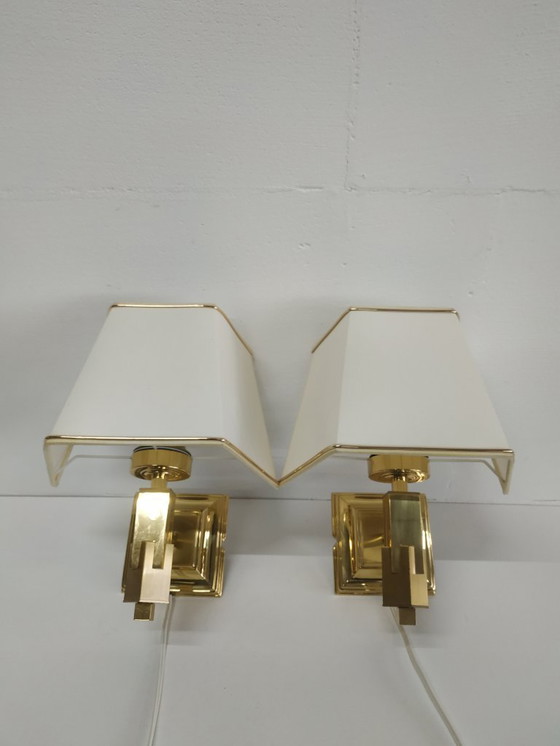 Image 1 of Set Vintage Design 'Hollywood Regency Style' Wandlampjes