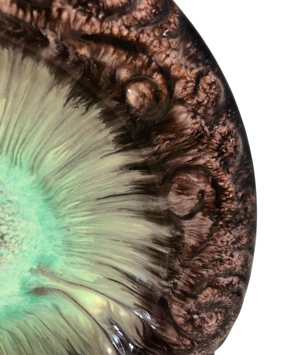 Image 1 of Vintage Schlossberg Keramik West Germany Bowl - Fat Lava Era - Turquoise & Brown -Mid Century Modern