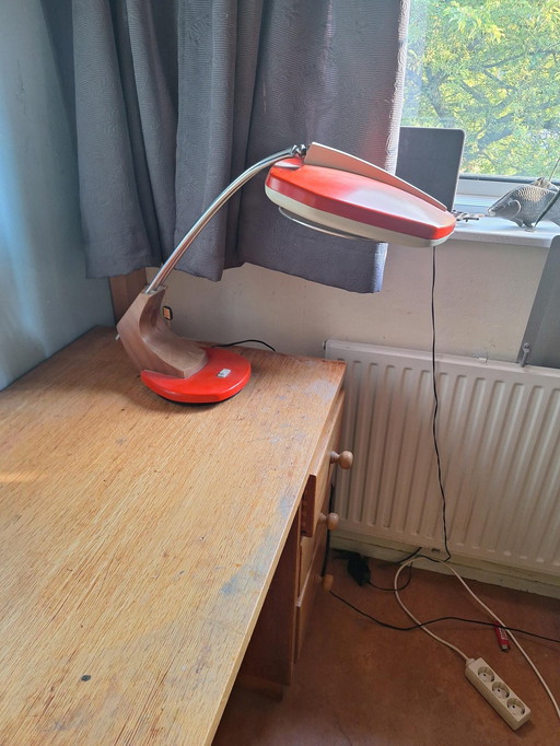 Phase desk lamp orange white