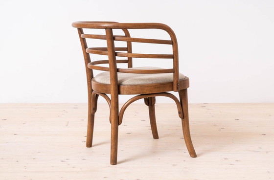 Image 1 of Set van 2 Thonet fauteuils, model B246, jaren 30, gerestaureerd en opnieuw gestoffeerd