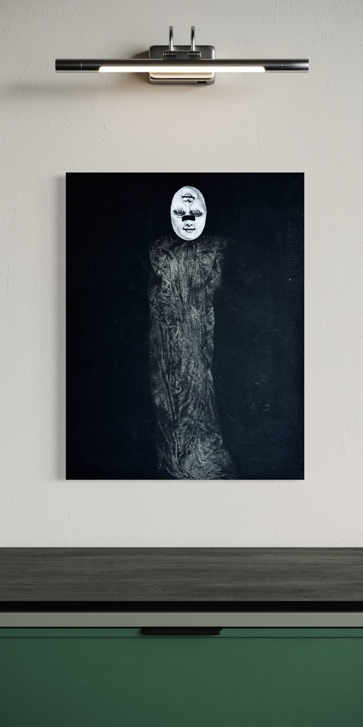 Robert Detheux / Rare surrealist collage / Woman with two faces