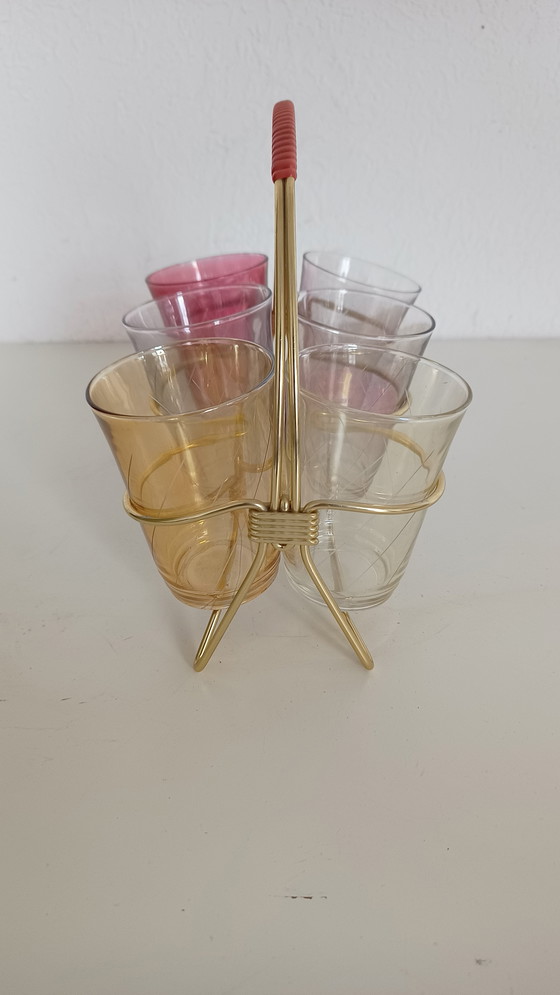 Image 1 of Ensemble de verres à eau des années 50