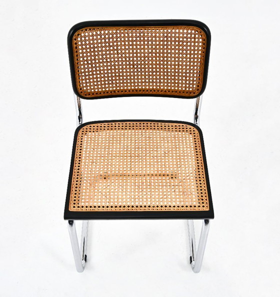 Image 1 of Eetkamerstoelen stijl B32 van Marcel Breuer, set van 6