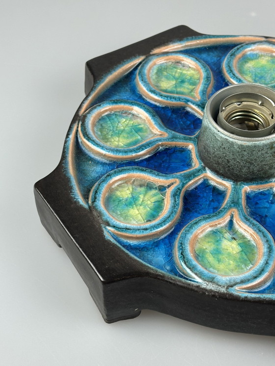 Image 1 of Lámpara de pared de cerámica de los años 60 y 70, diseño de la era espacial de mediados de siglo