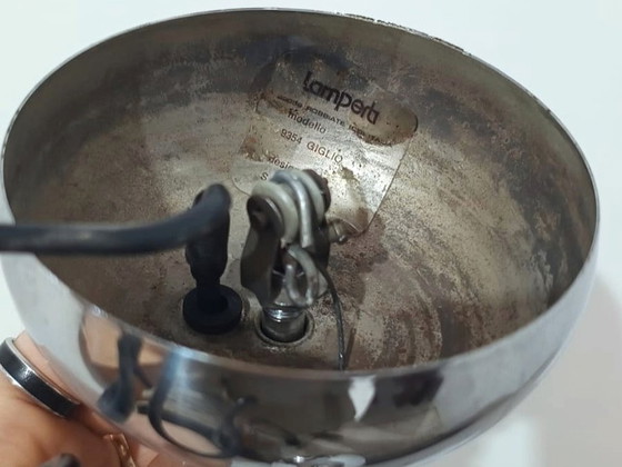 Image 1 of 1970s Murano glass "Giglio" double dome pendant lamp by LAMPERTI