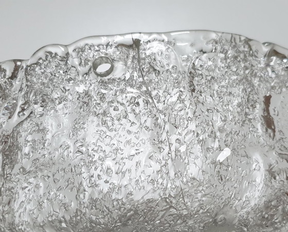 Lámpara de techo Hillebrand Murano Ice Glass de la década de 1970. – Plafones, Chrome (photo 33 of 35)