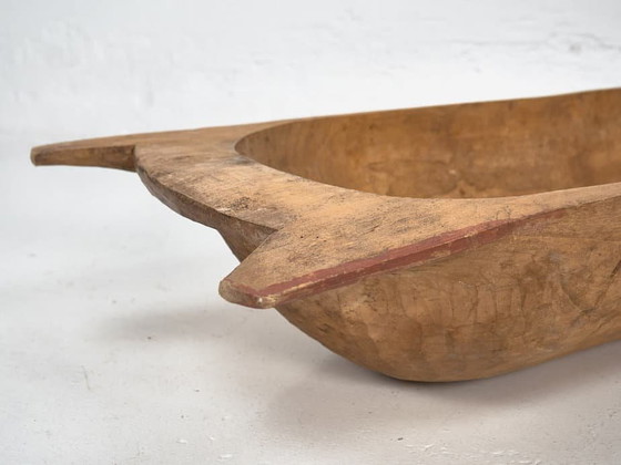 Antique wooden bowl (c.1900), Brown, Rustic (photo 14 of 17)