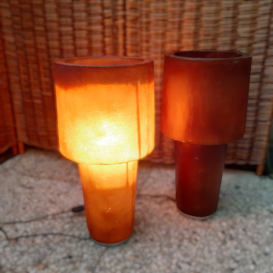 Image 1 of Pair of Osini Fatlight Fiberglass Lamps Design Nicolai Carels, 90S