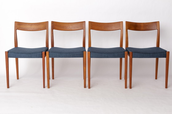 Image 1 of Set of 4 Yngve Ekström Kontiki Chairs | 1960s Swedish Teak | Hugo Troeds | Mid-Century Modern Dining Chairs