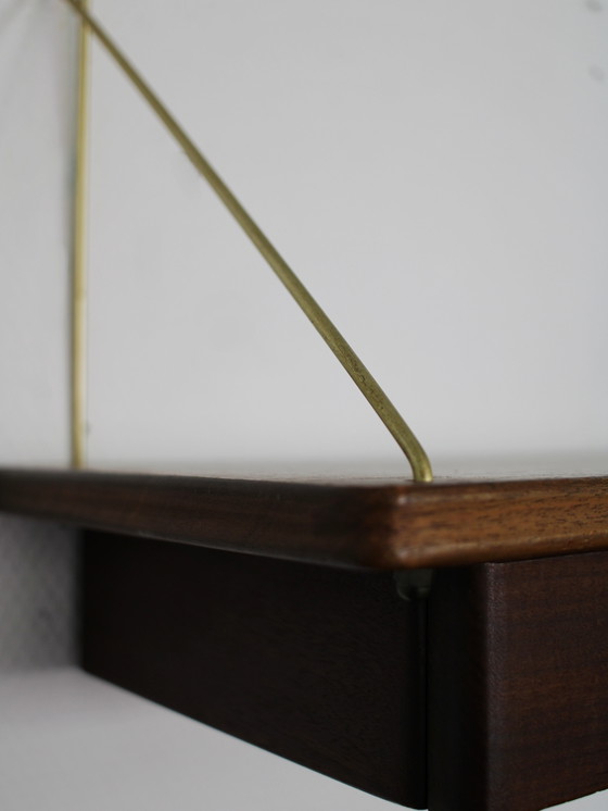 Image 1 of Tables de chevet suspendues vintage danoises en teck