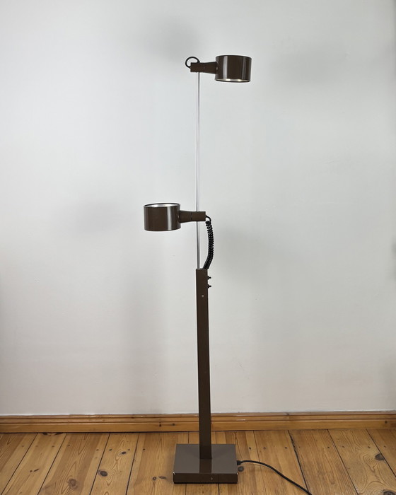 Image 1 of Vintage Floor Lamp by Ronald Homes for Conelight Twinlight 1970s Space Age Industrial design Mid Century 70s Minimalism