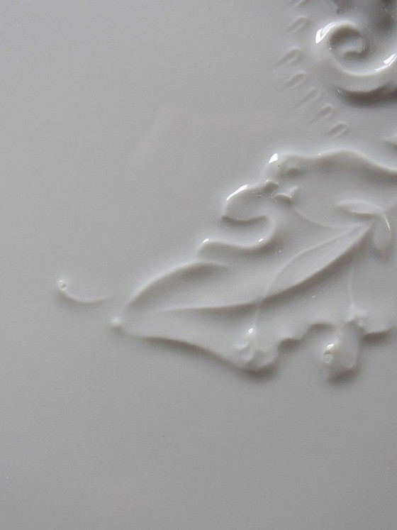 Image 1 of Large vintage/antique white fine Limoges porcelain pie dish
