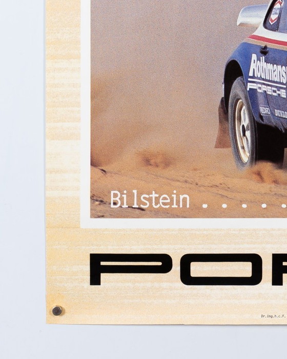 Image 1 of Porsche Rallye Paris Dakar 84 – 1984 – Poster originale Porsche vintage del Gruppe C – Vintage Motorsport – 102x76 cm
