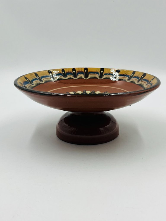 Image 1 of Troyan ceramic footed bowl from Bulgaria