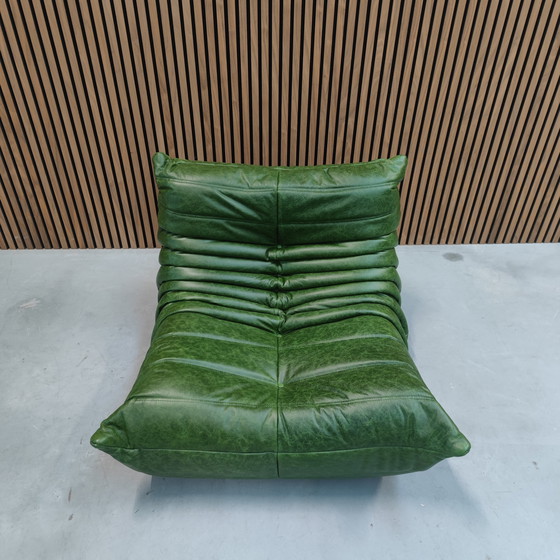 Image 1 of Ligne Roset Togo - Einzelsitz - grünes Naturleder