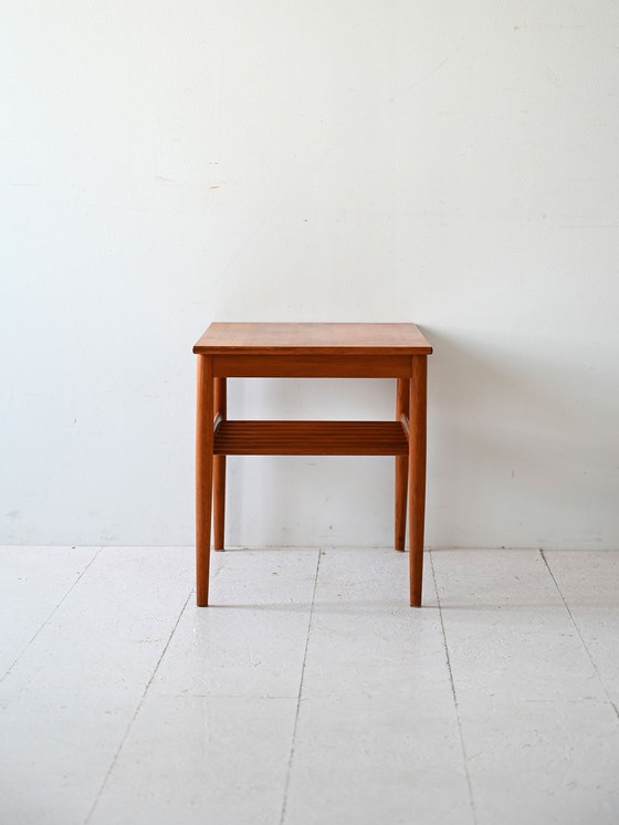 Image 1 of Table d'appoint vintage en teck scandinave, Design by Yngvar Sundström