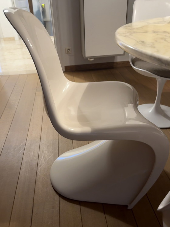 Image 1 of 3 Herman Miller Panton stoelen in glans Fehlbaum production (voor stichting Vitra) - 3 originele stoelen uit de jaren 70