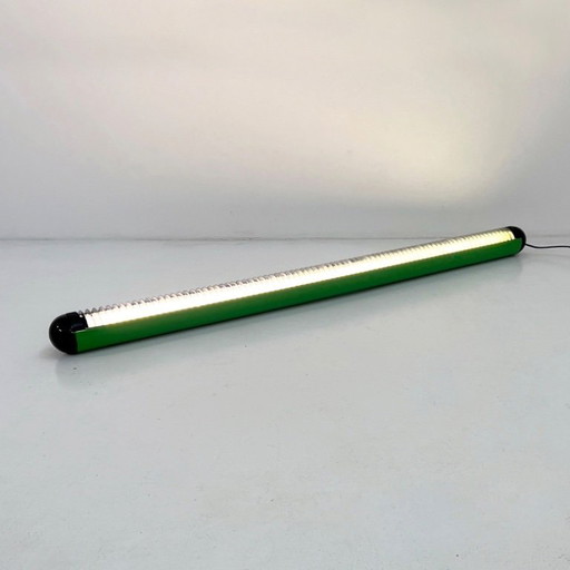 Tube lumineux néon vert de Disano, années 1980
