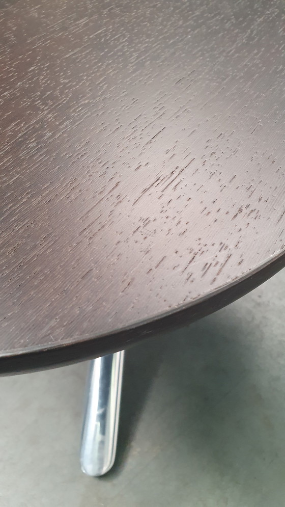 Image 1 of Table basse design Kei BULO organique, plaquée chêne brun foncé