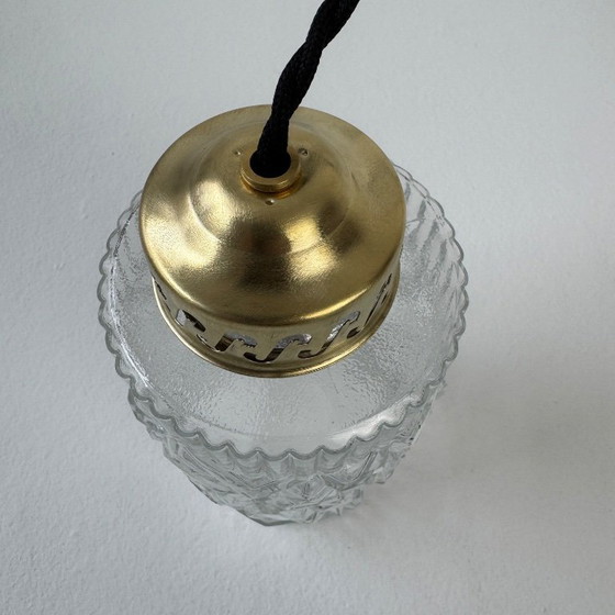 Image 1 of PAIR OF VINTAGE GLASS PENDANTS