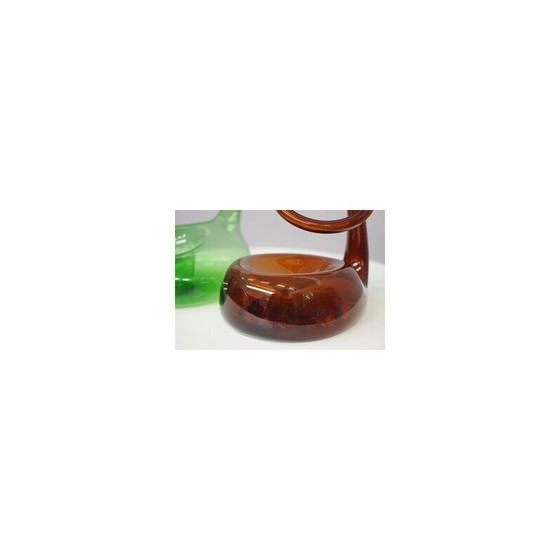 Image 1 of Paire de carafes en verre vintage, années 1950