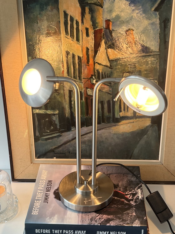 Vintage Jan Des Bouvrie Table Lamp for Boxford Holland – Model R2003 – rvs (photo 3 of 11)