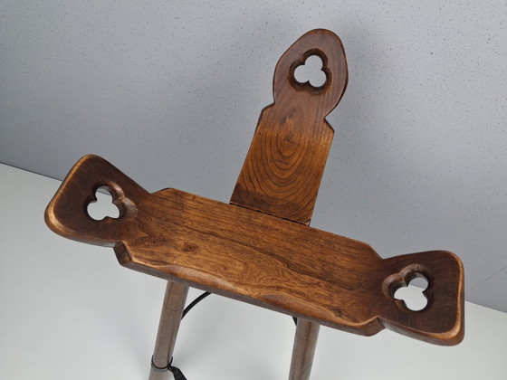 Vintage Marbella Barstools by Confonorm, Spain 1970s, Merk onbekend, Wood, Brown (photo 9 of 10)