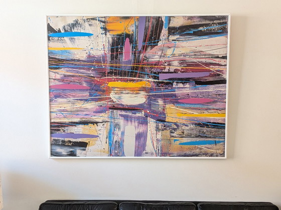 Large 1989 Postmodern Abstract Painting Print by Southern – Billy Hork Gallery Chicago – Art Prints, Wood (photo 9 of 10)