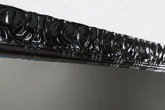 Image 1 of Grand miroir de cheminée en chêne noir baroque, France vers 1850 1850