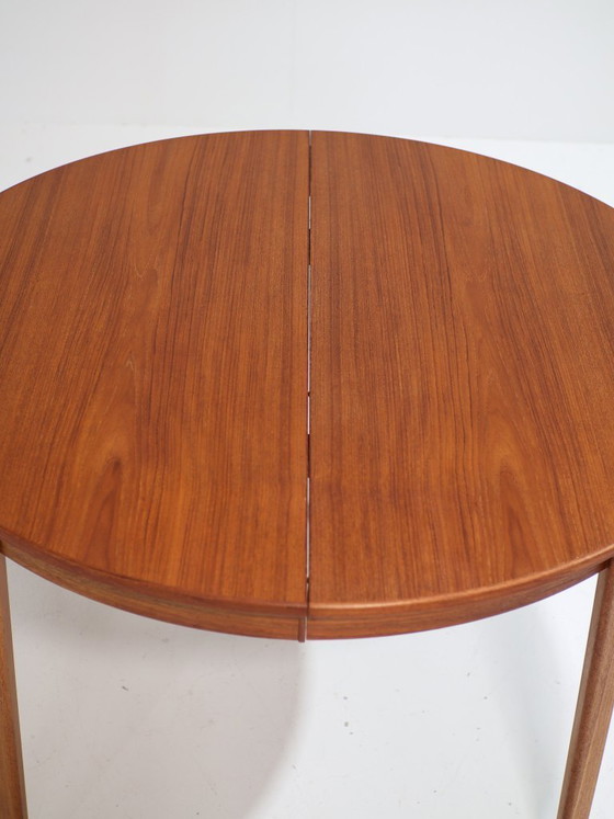 Image 1 of Extendable round dining table teak vintage Danish