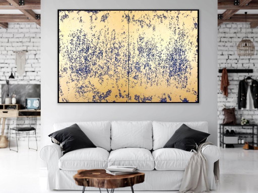 "Golden Radiance" (Abstract Painting, Unique Piece)