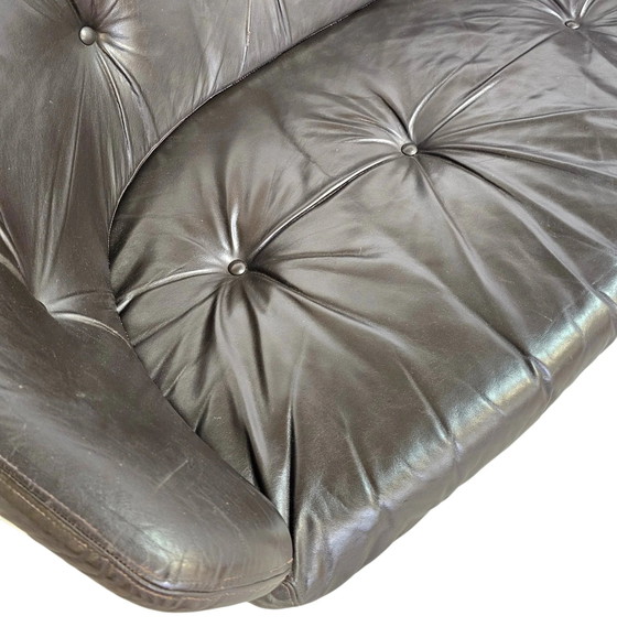Sofás Bz49 de Hans Ell para 't Spectrum / 1970 / cuero marrón oscuro – Sofás (Couches), Leather (photo 8 of 19)