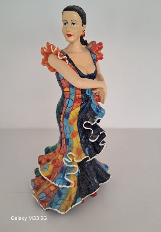 Statuette Flamencotänzerin aus Keramik