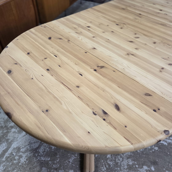 Image 1 of Dyrlund, vintage 60s XXXXL extendable round oval dining table Danish