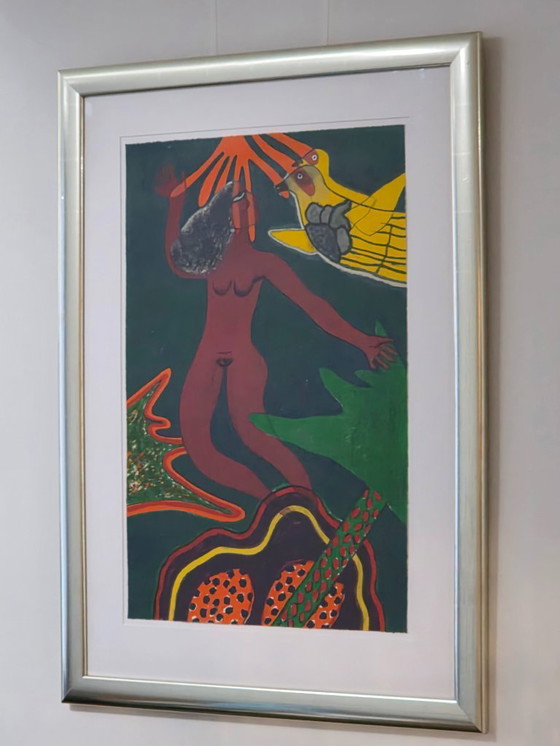 Image 1 of Corneille - Femme et oiseau des iles - E.A 1/10 - 1983 - Signé à la main