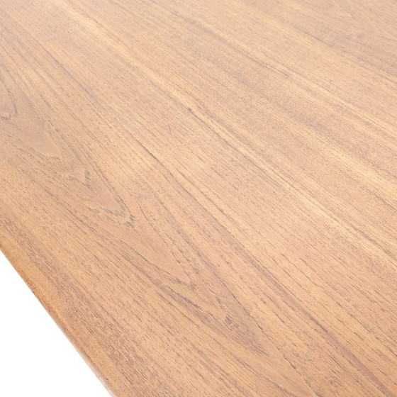 Salontafel uit het midden van de 20e eeuw, lange teakhouten salontafel, mid-century modern (MCM) vintage (photo 8 of 8)