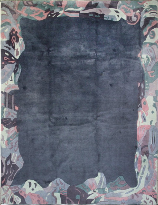 Origineel modern design wollen tapijt uit de Schotse Hooglanden, Nepal, 387 x 300 cm