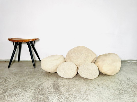 Image 1 of Excepcional conjunto de 5 rocas lunares «Dora» de André Cazenave para Singleton, Italia, década de 1960