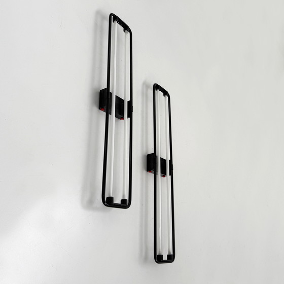 Image 1 of Lampada da parete al neon nero di Gian N. Gigante per Zerbetto, anni '80