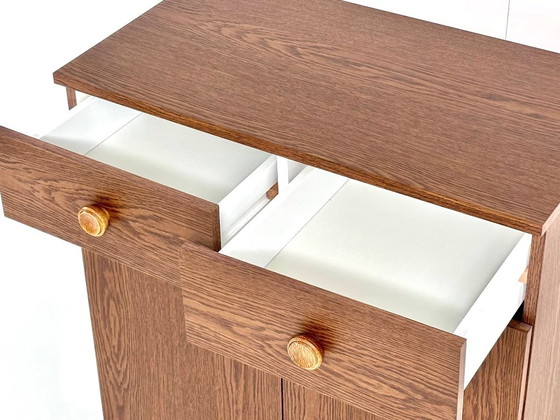 Comò Vintage, Effetto Legno Marrone con 2 Cassetti, Armadi contenitori (foto 14 di 15)