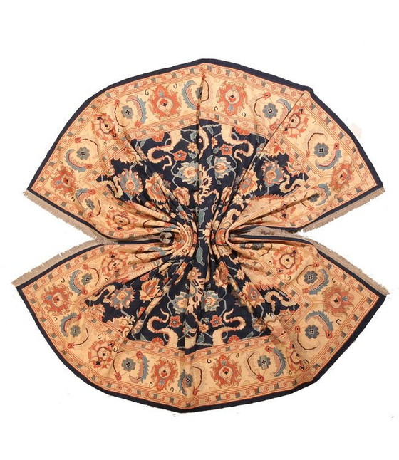 Tapis kilim Sumak tissé à la main 357x273 cm, Laine, Beige (photo 9 sur 9)