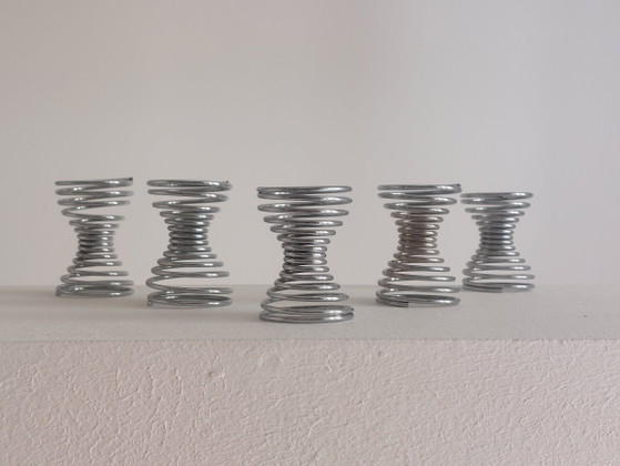 Image 1 of Decorazione a spirale per portauova in stile Memphis postmoderno vintage