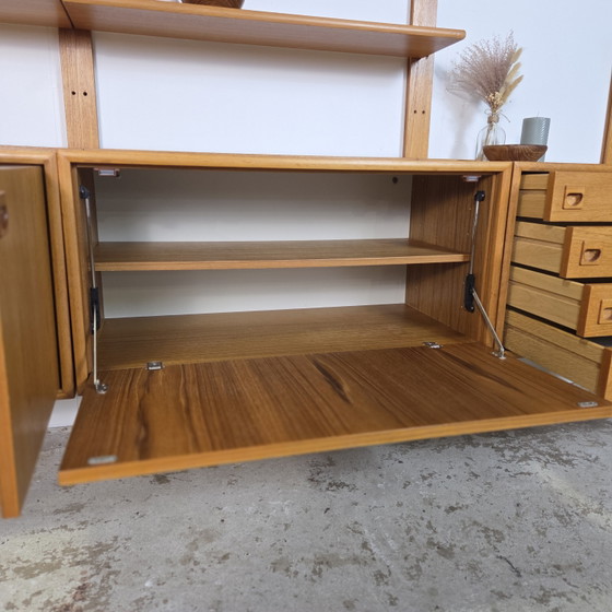 Image 1 of Vintage Danish teak wall system 1960s bookcase Danish