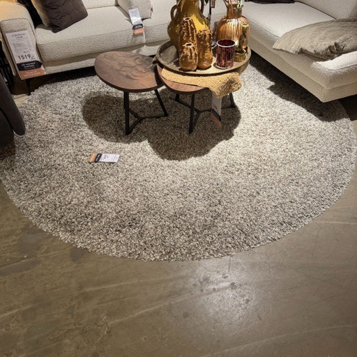 Teppich Torresani Rond Weiß Silber – Pronto Wonen, vloerkleden en tapijten